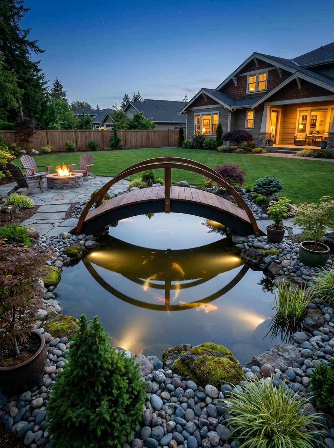 moon bridge reflection