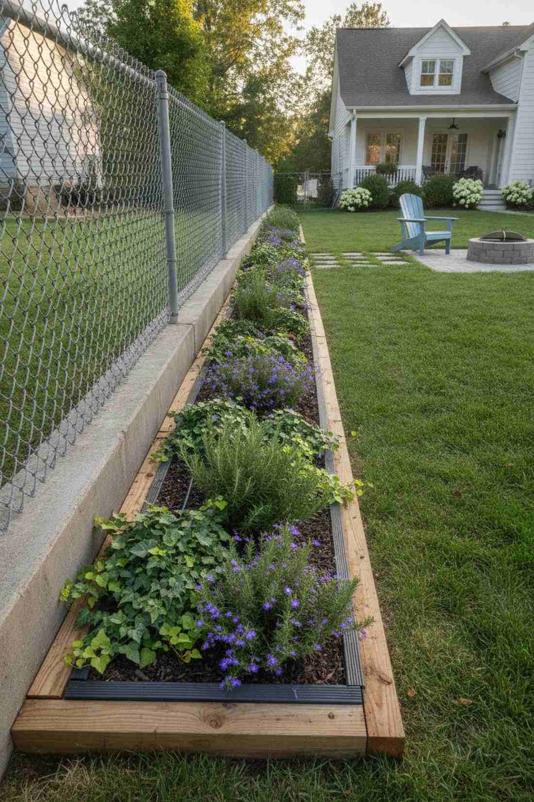 narrow border bed