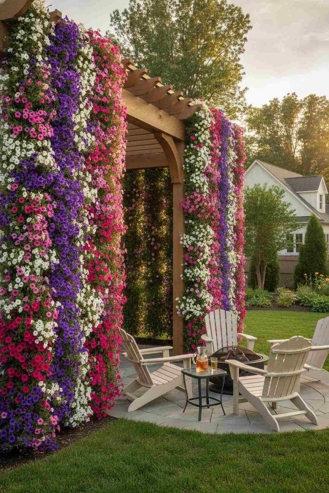 petunia wave curtains