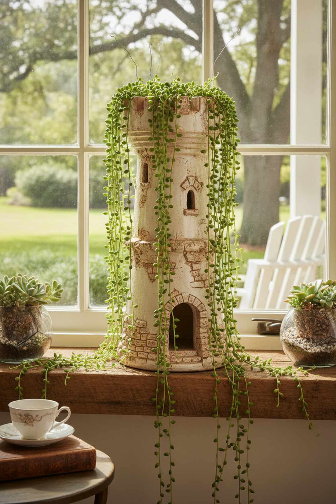 rapunzel tower garden