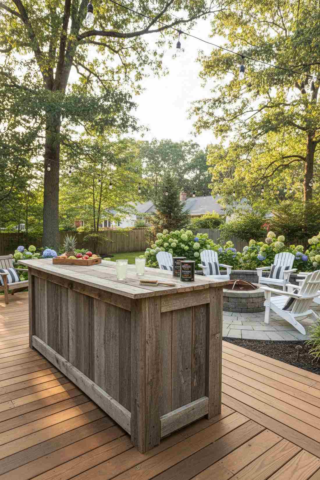 reclaimed barn wood bar