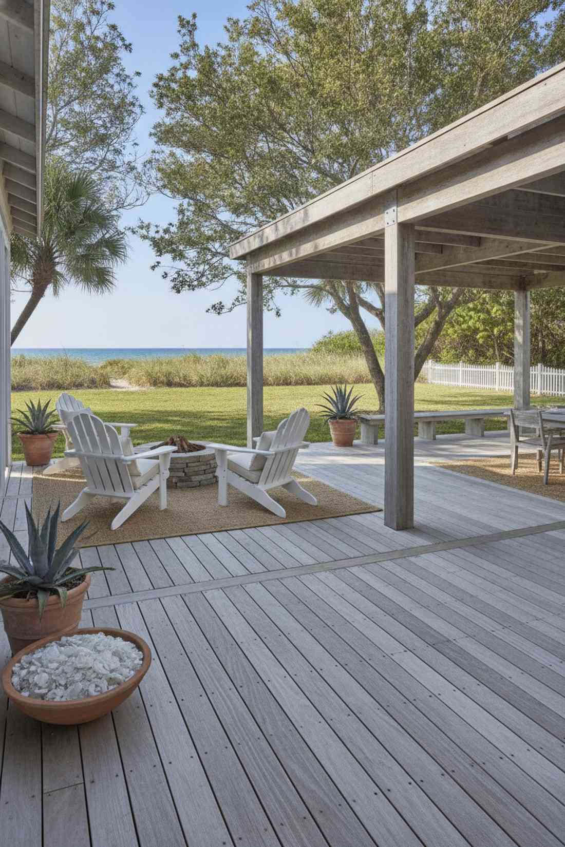 silvered teak patina