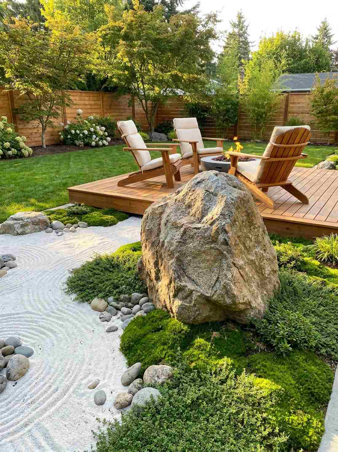single sculptural boulder focus