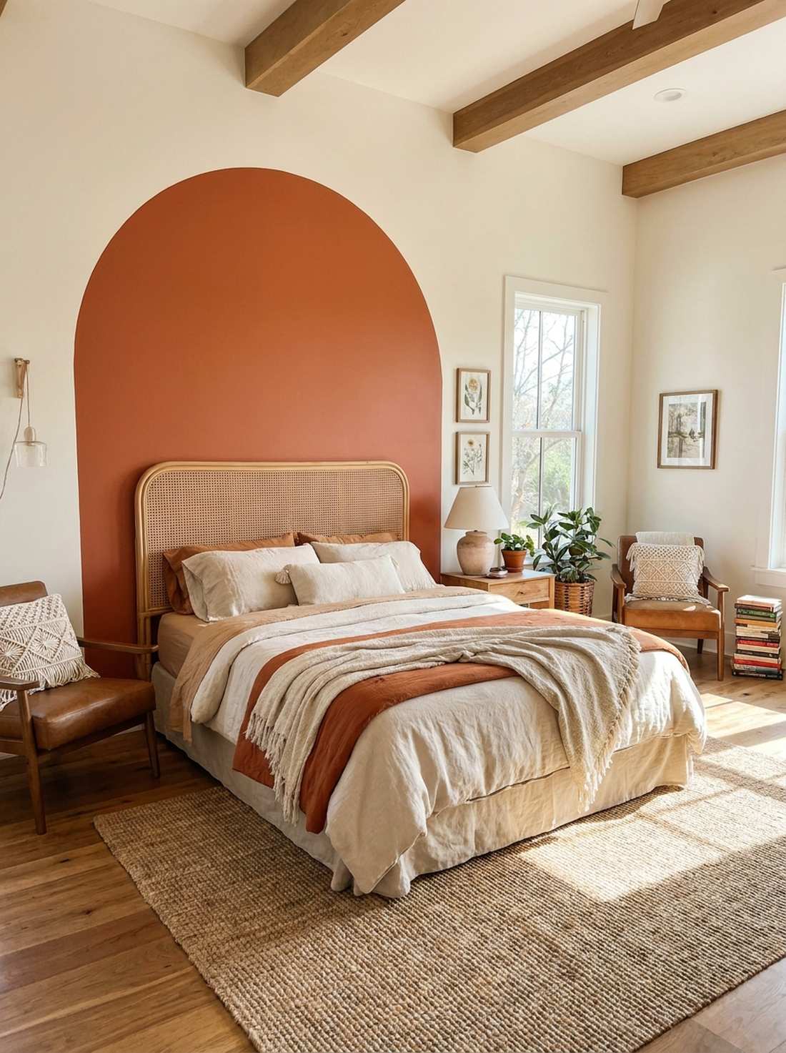 terracotta accent walls