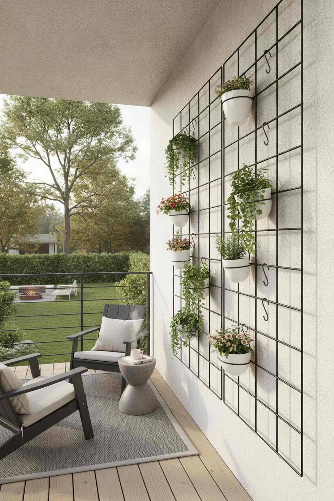 wall mounted planter grids