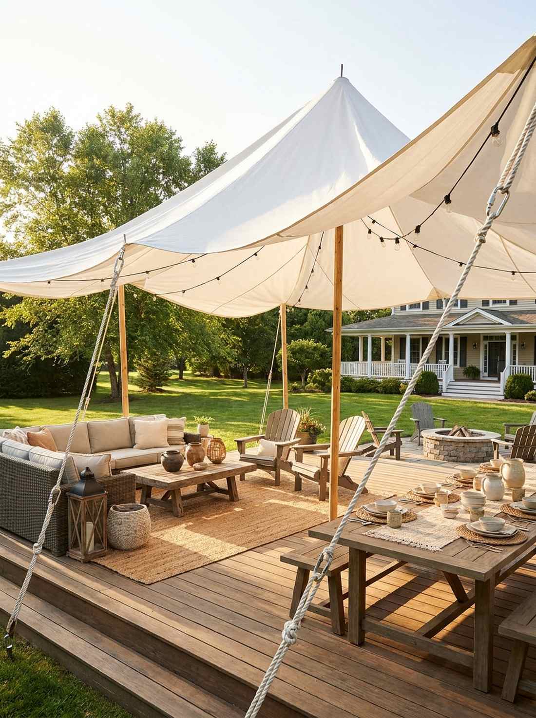 white canvas canopy structures