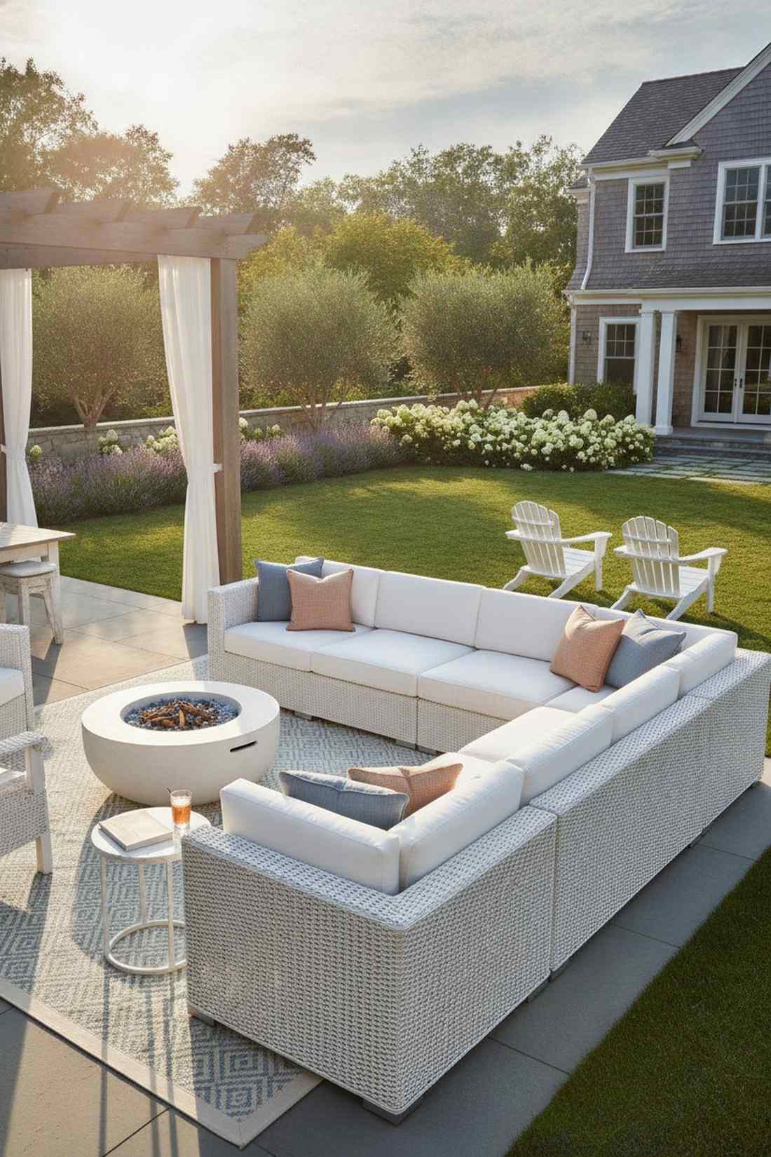 white wicker sectionals