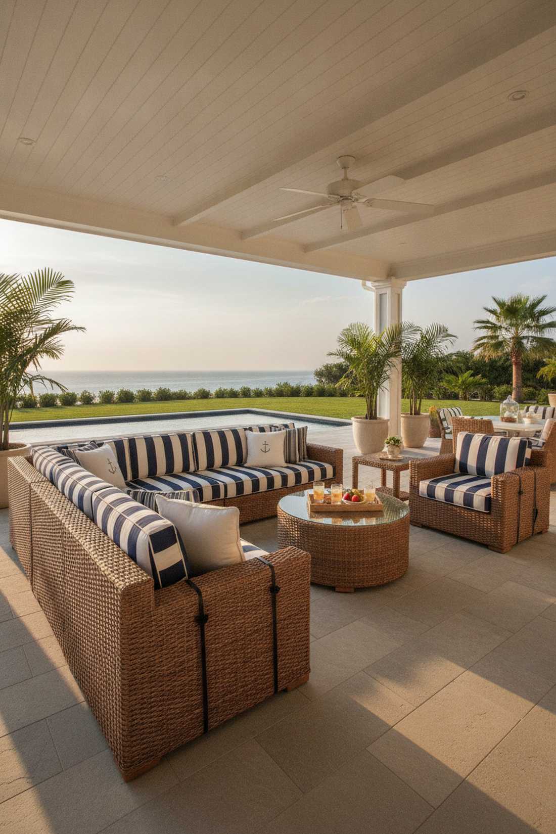 woven wicker sectionals
