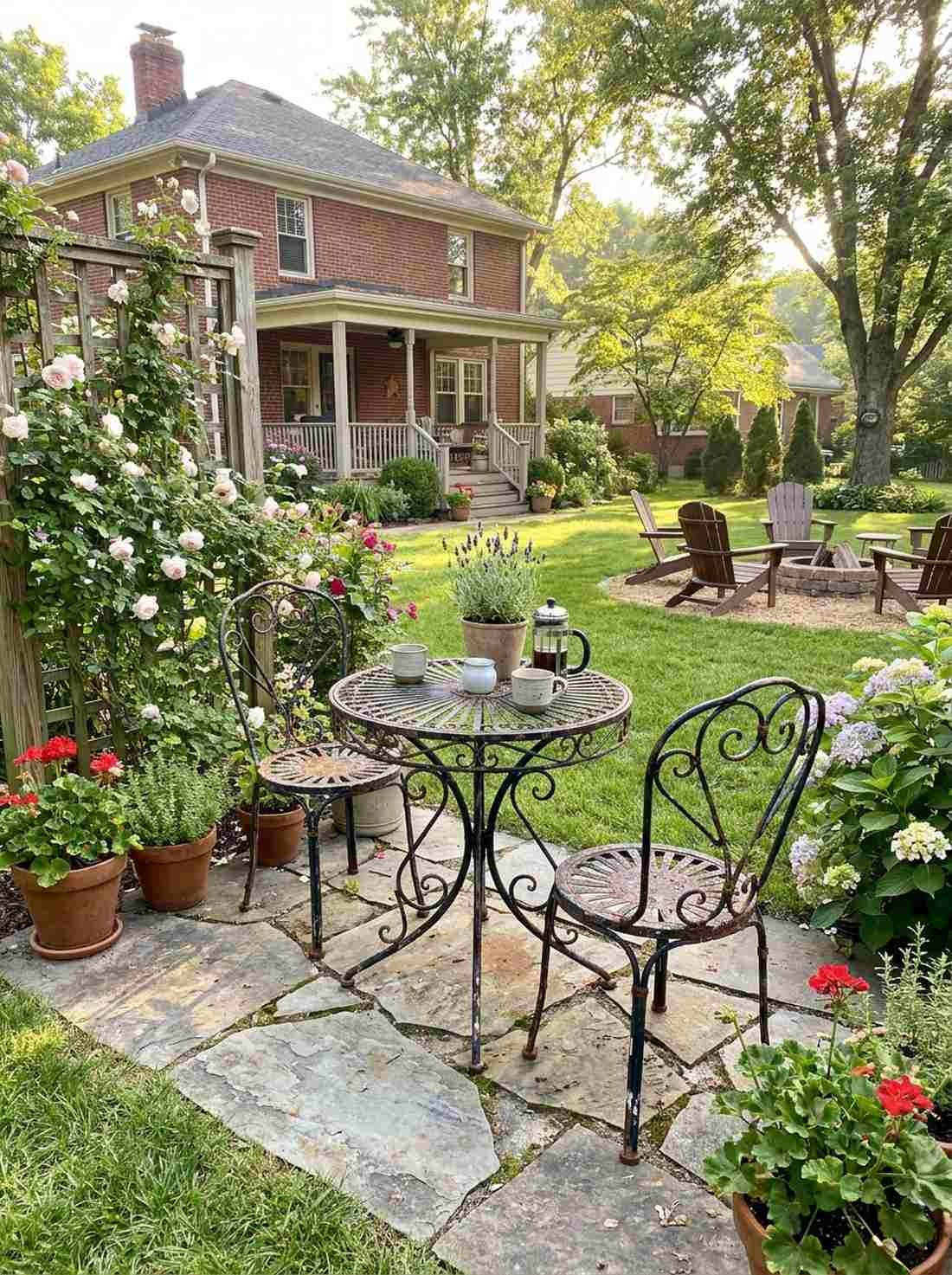 wrought iron bistro set