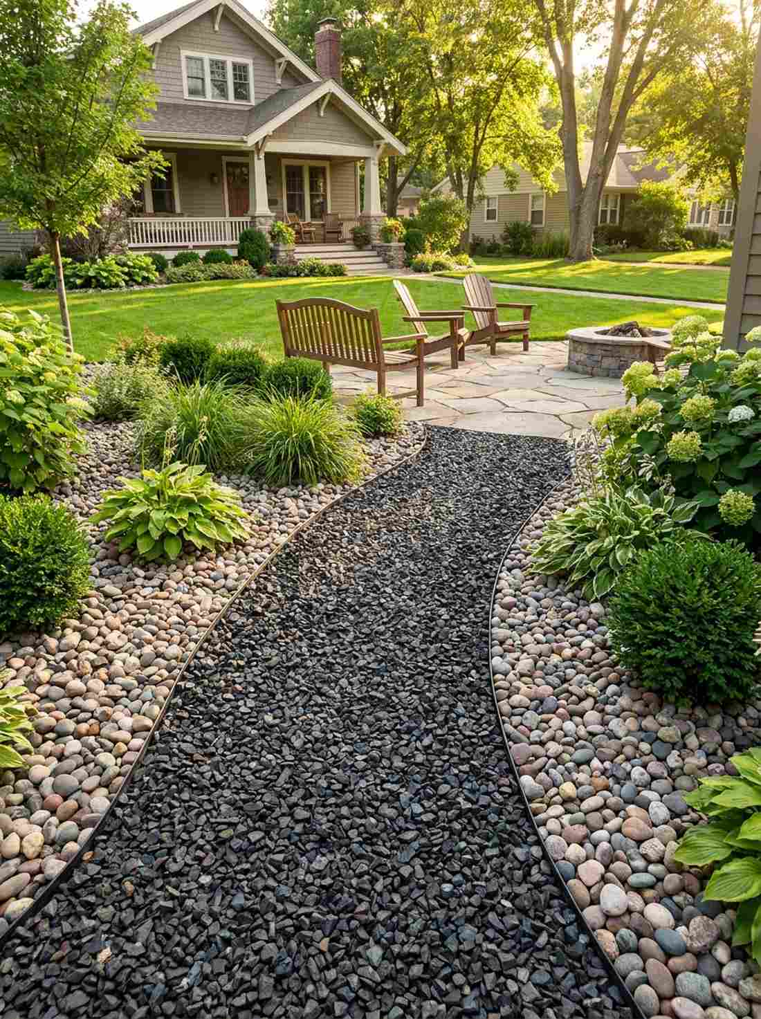 angular versus rounded gravel