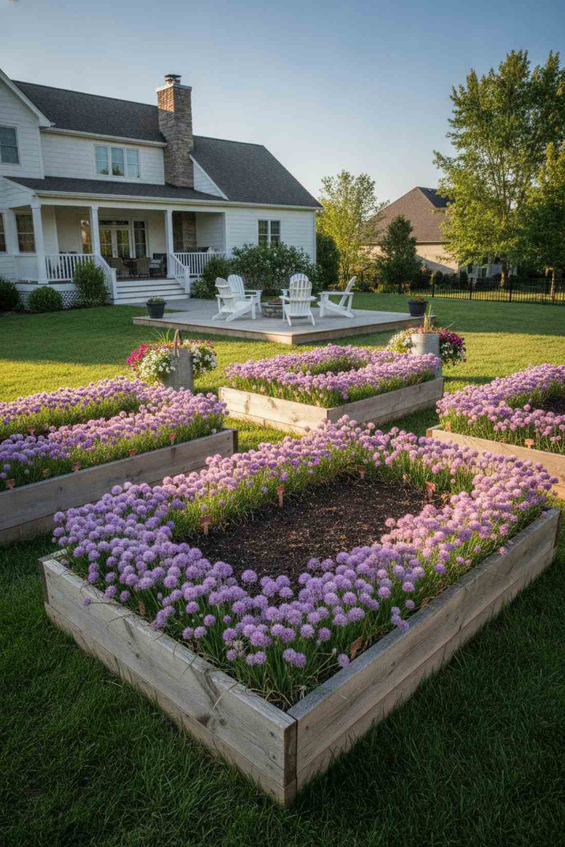 chive edging blooms