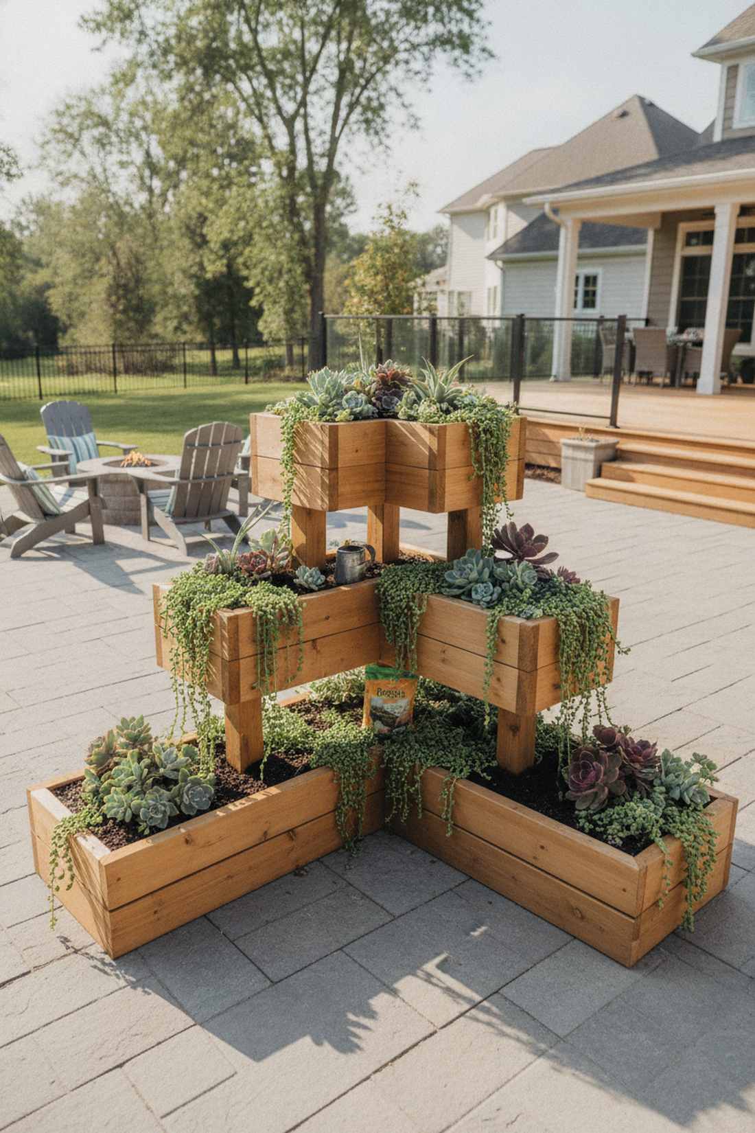corner stacking elevated bed