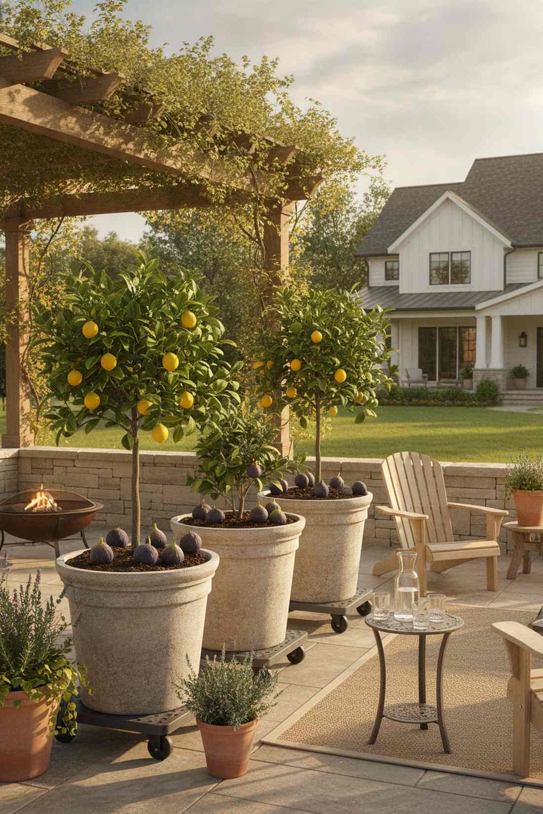 dwarf fruit tree containers