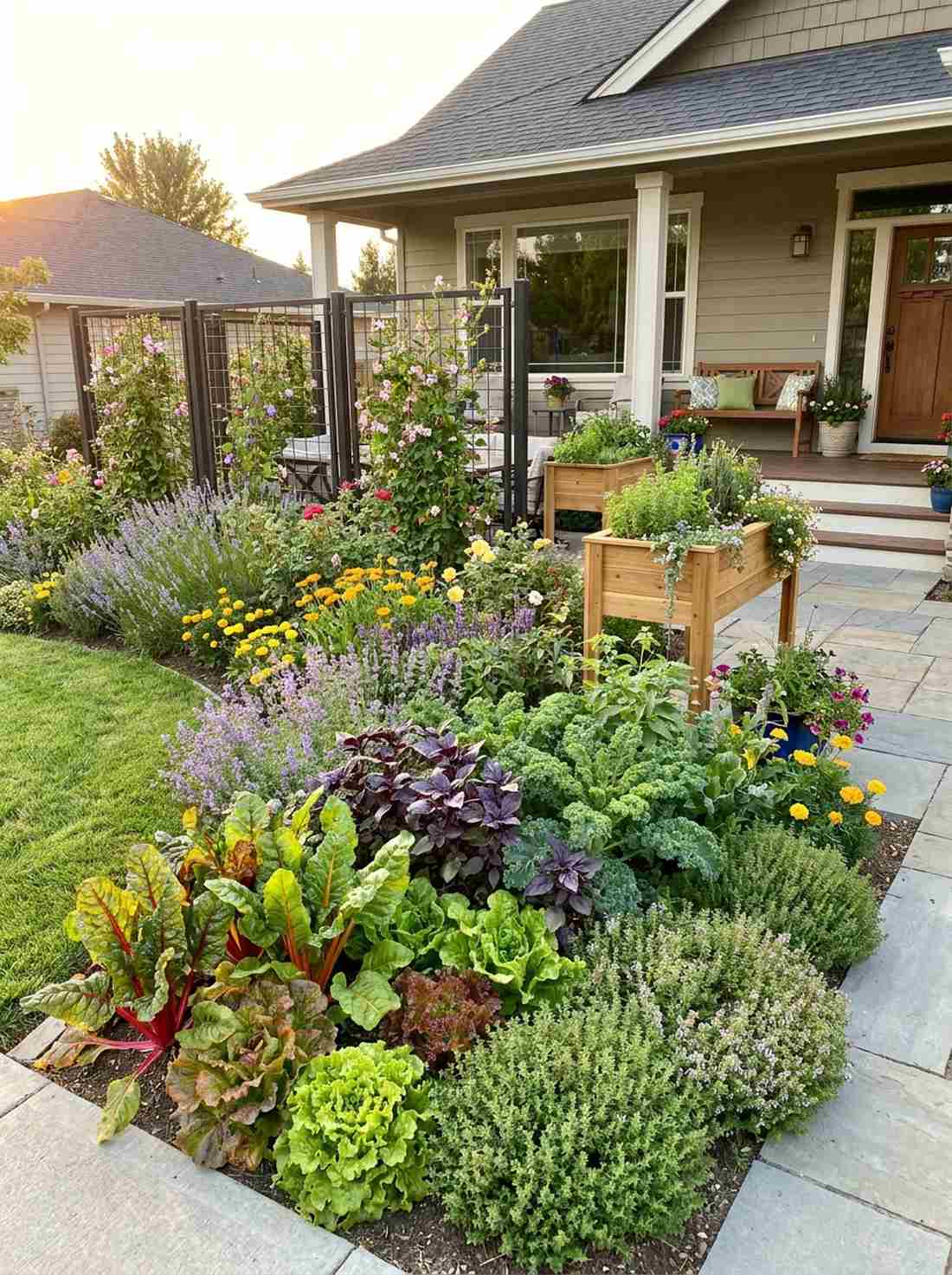 edible meets ornamental relaxed beds