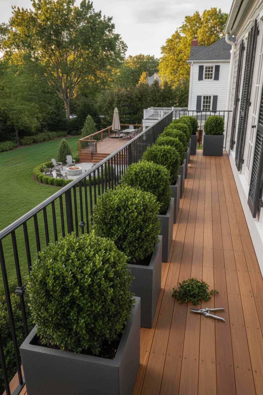 evergreen shrub hedge