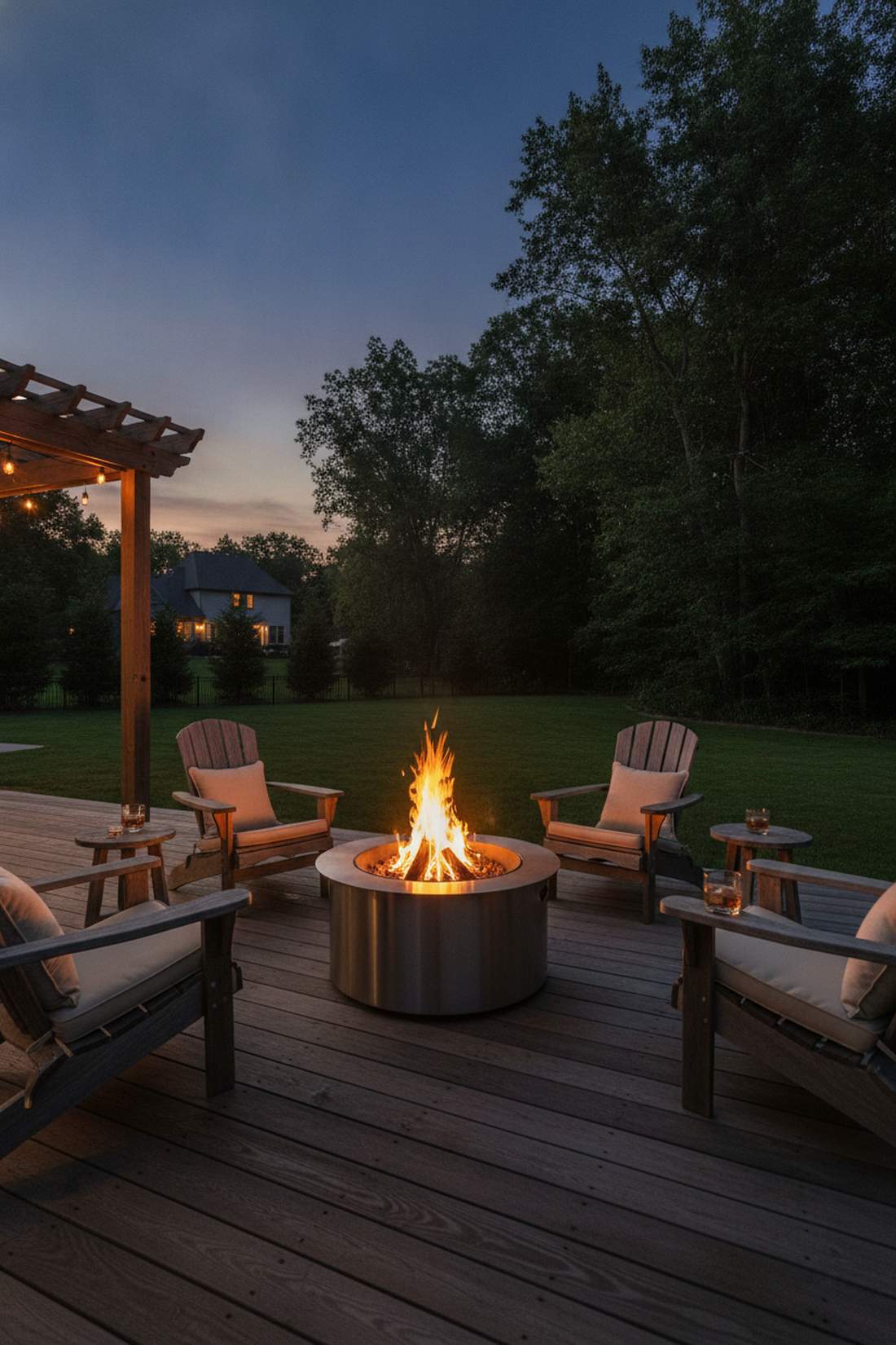 fire pit and flame lighting