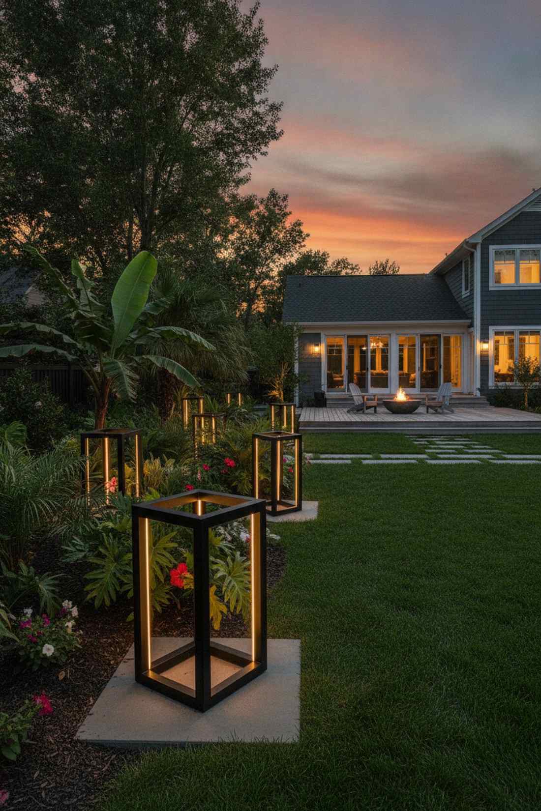 geometric contemporary sculpture lights