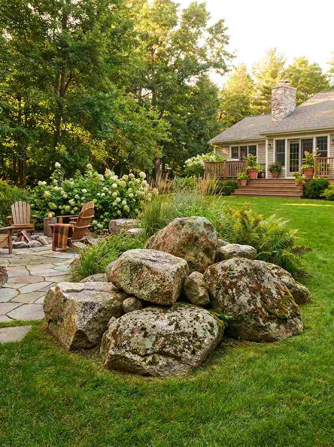granite fieldstone cluster