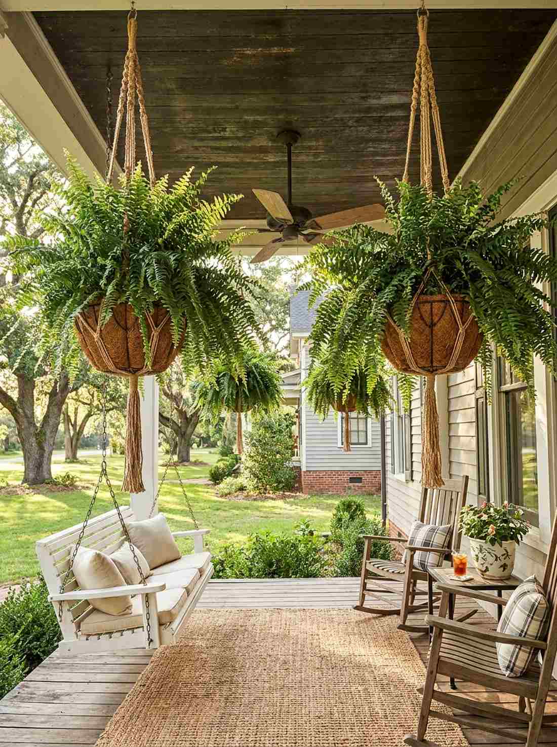 hanging fern baskets
