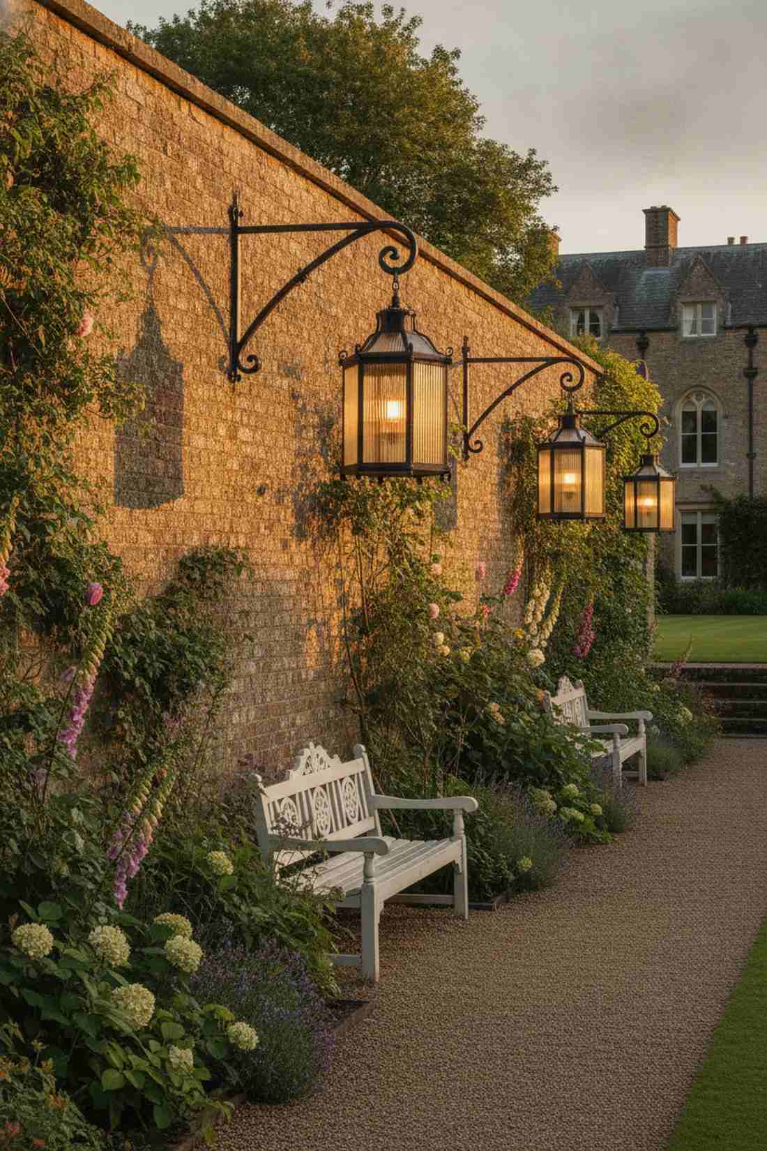 hanging lantern wall bracket