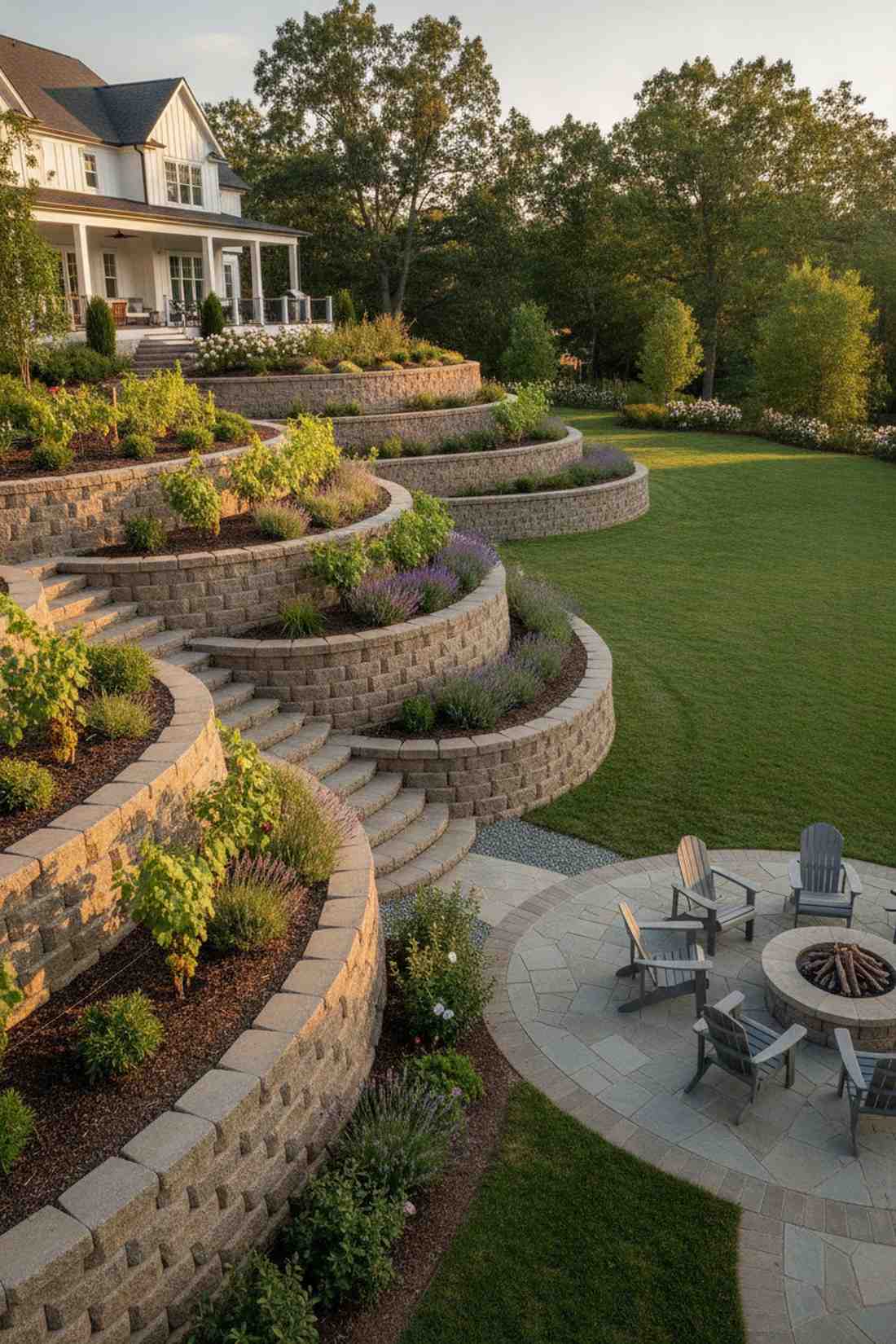 hillside terrace steps