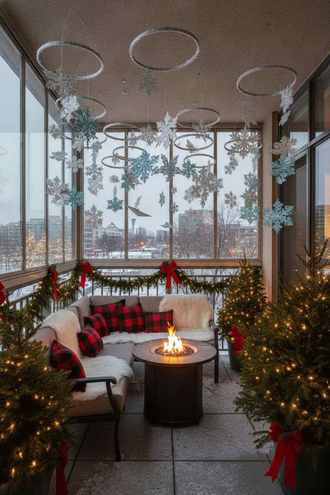 paper snowflake mobile clusters