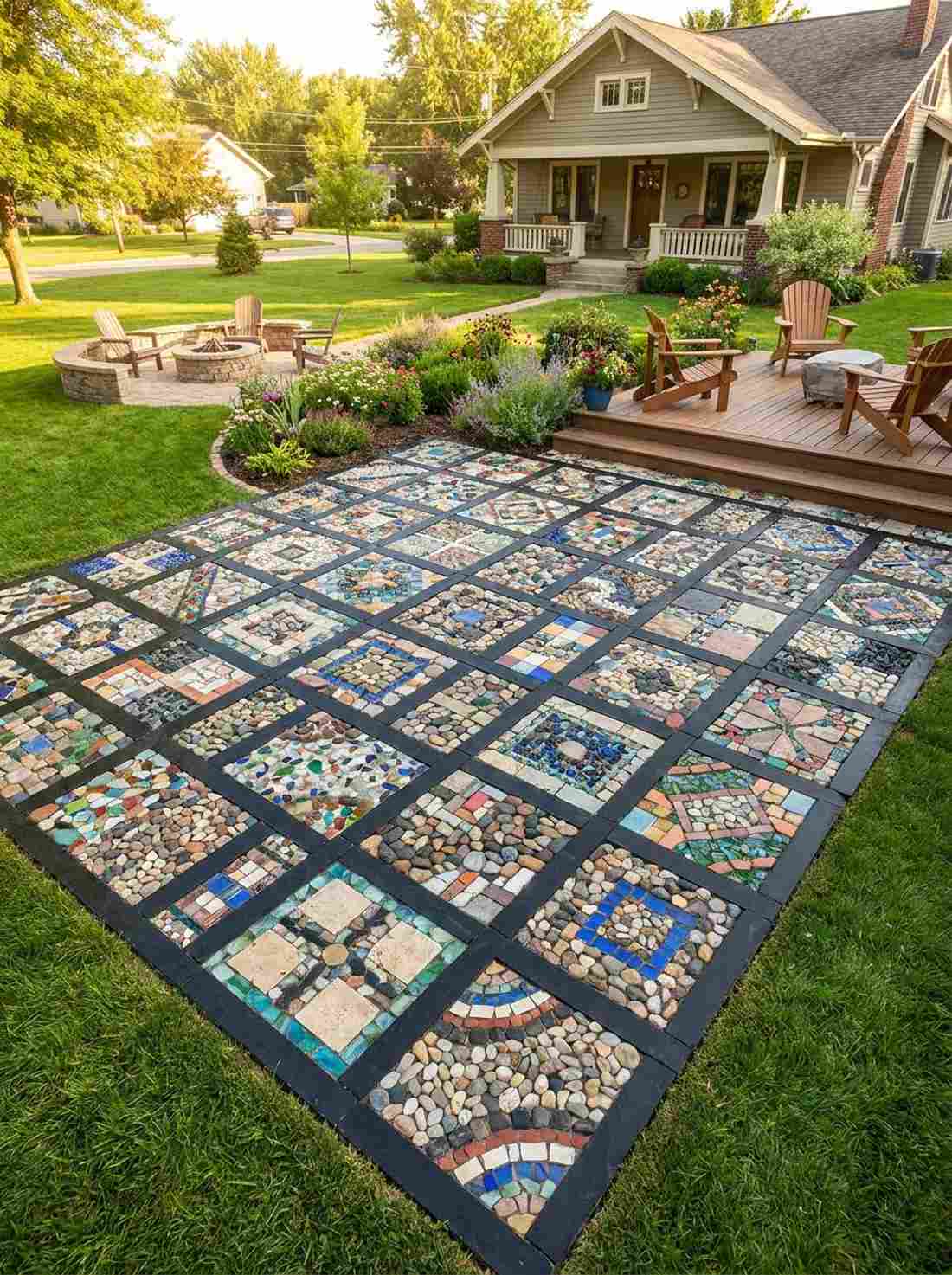 patchwork squares eclectic