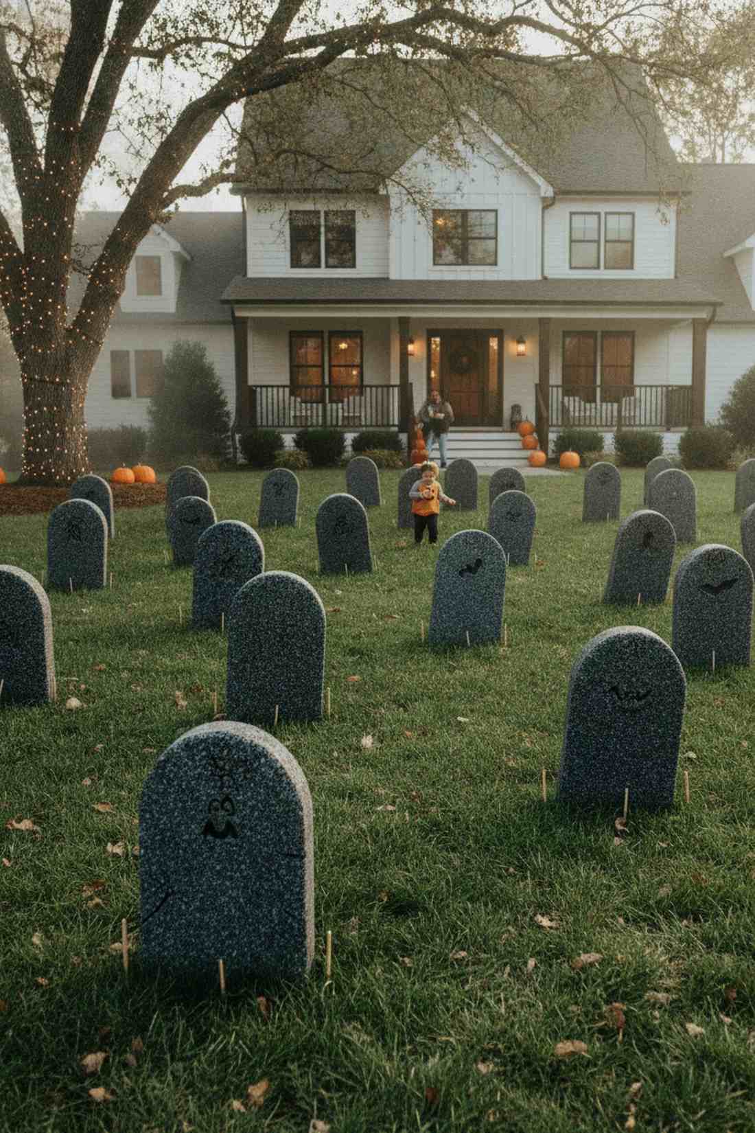 pool noodle tombstones