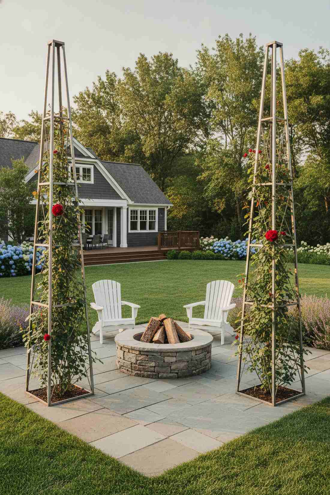rose obelisk accent features