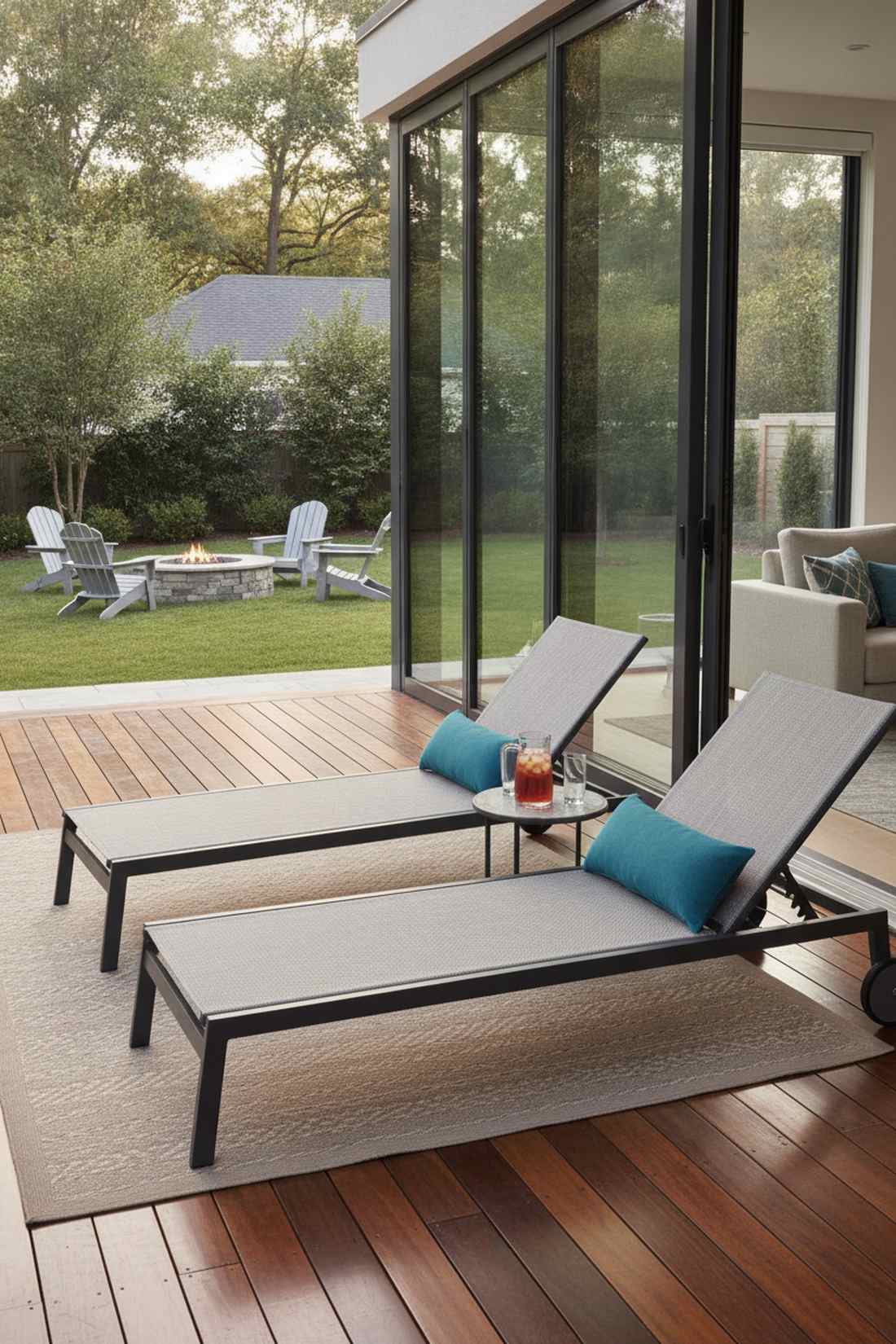 slim profile chaise lounges