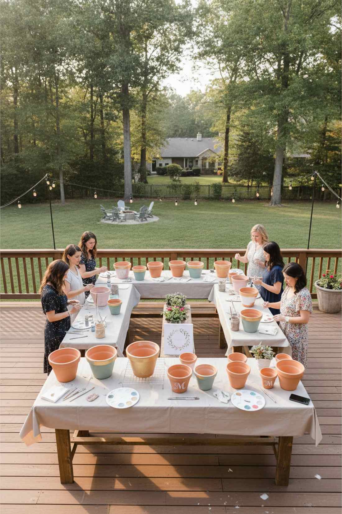 terracotta pot painting stations