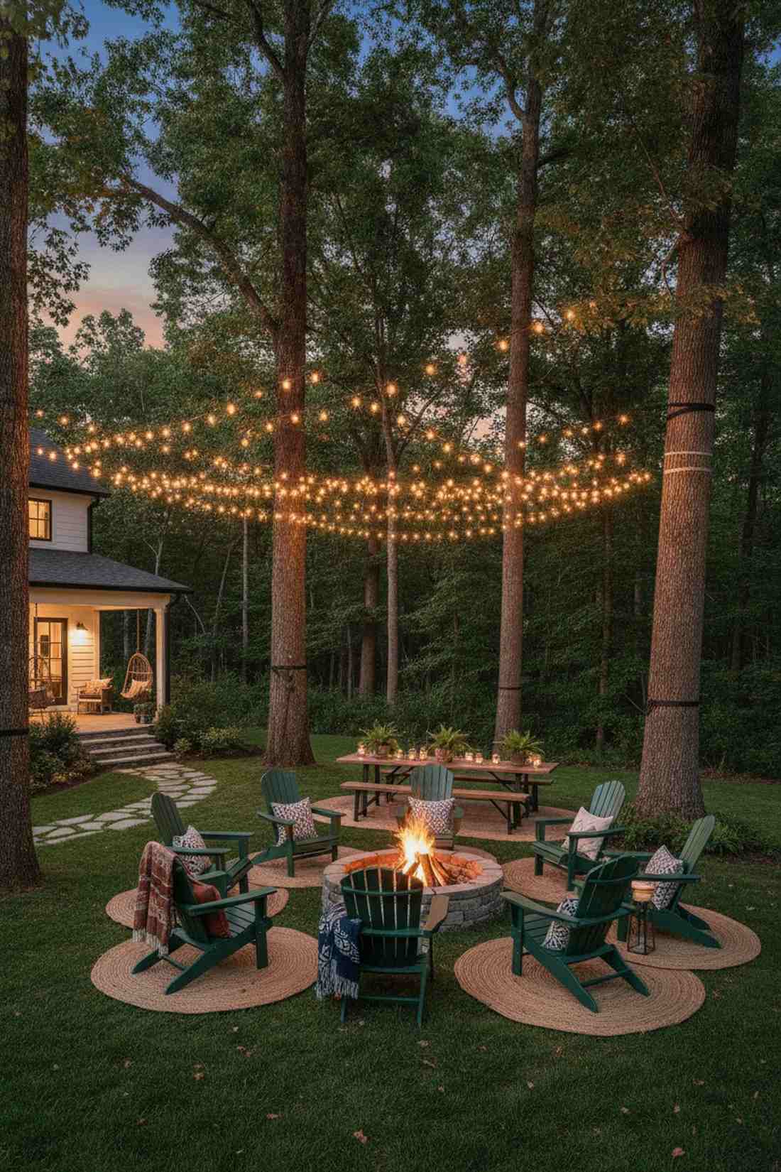 tree canopy string suspension