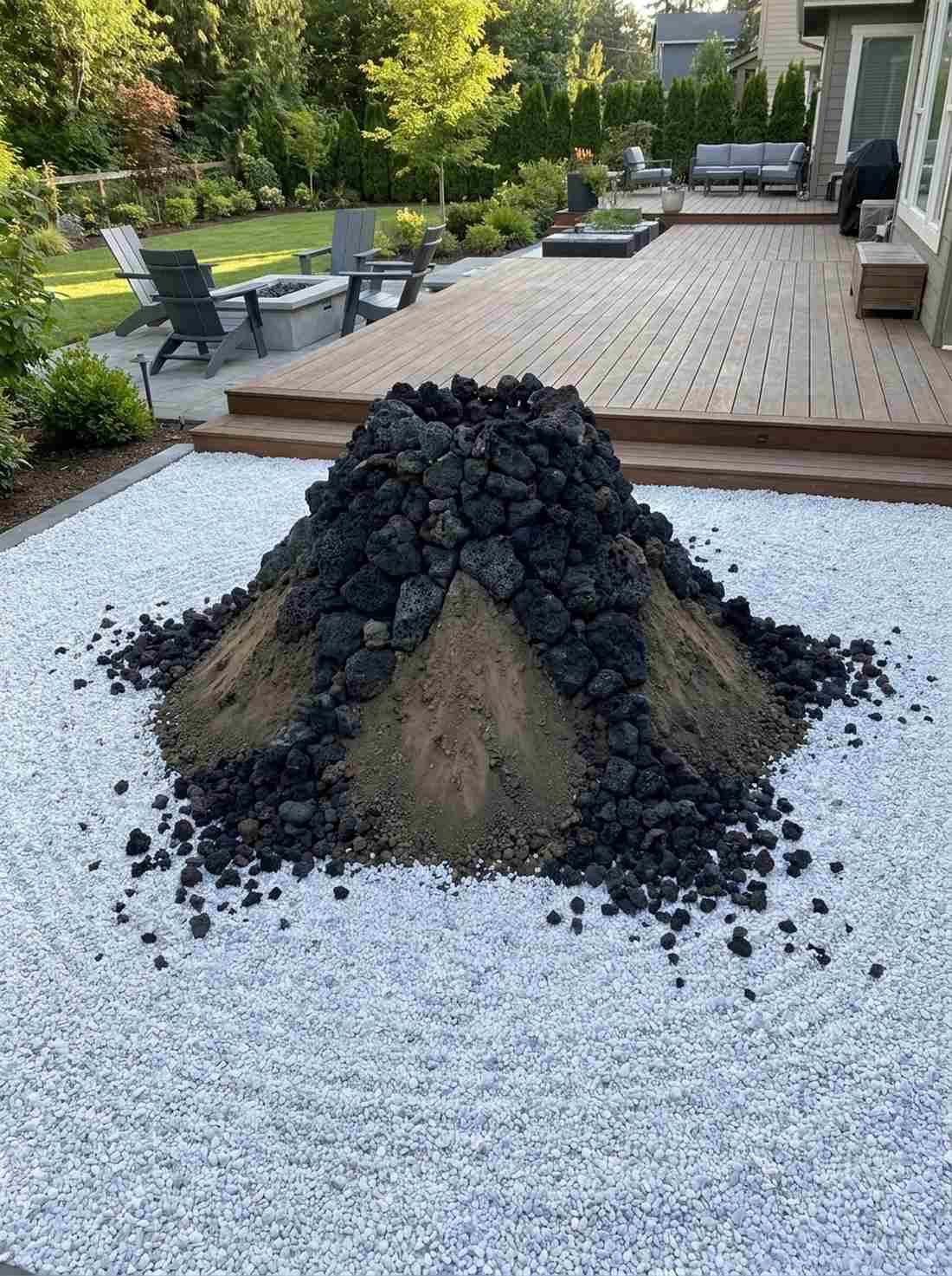 volcanic cone formation