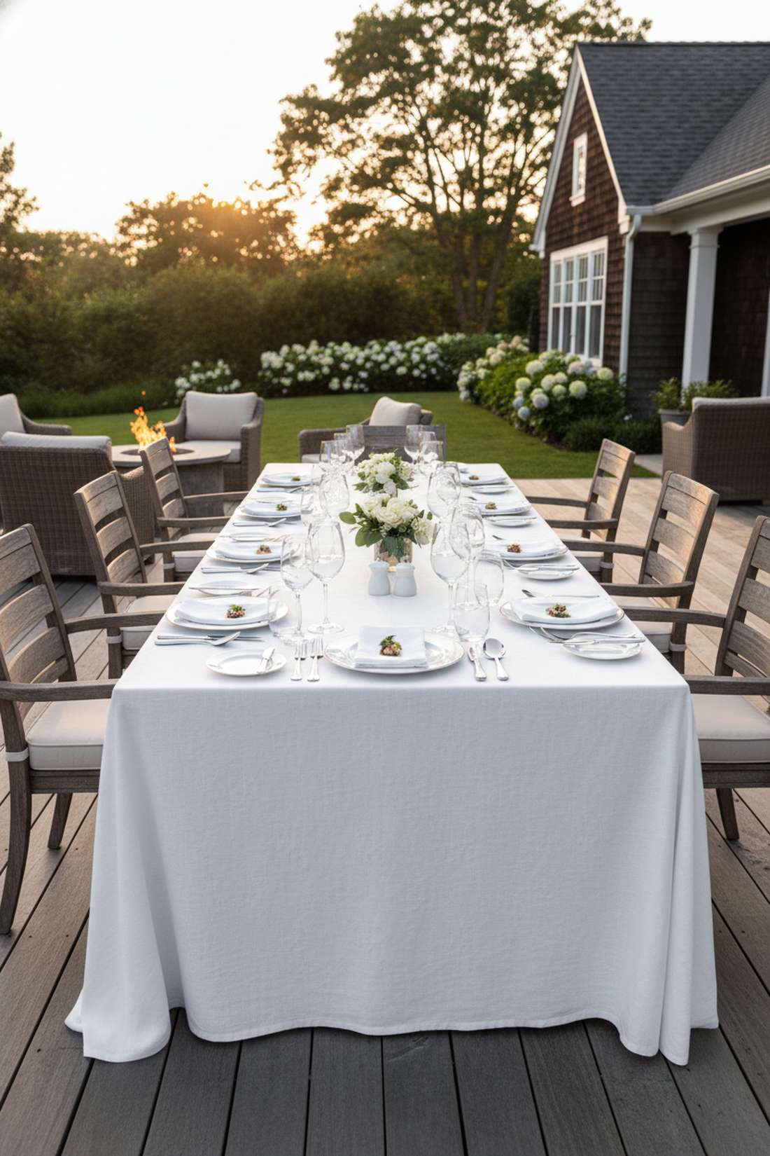 white glove table service setup