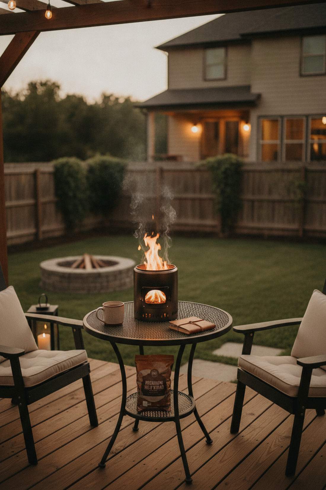compact tabletop wood burner