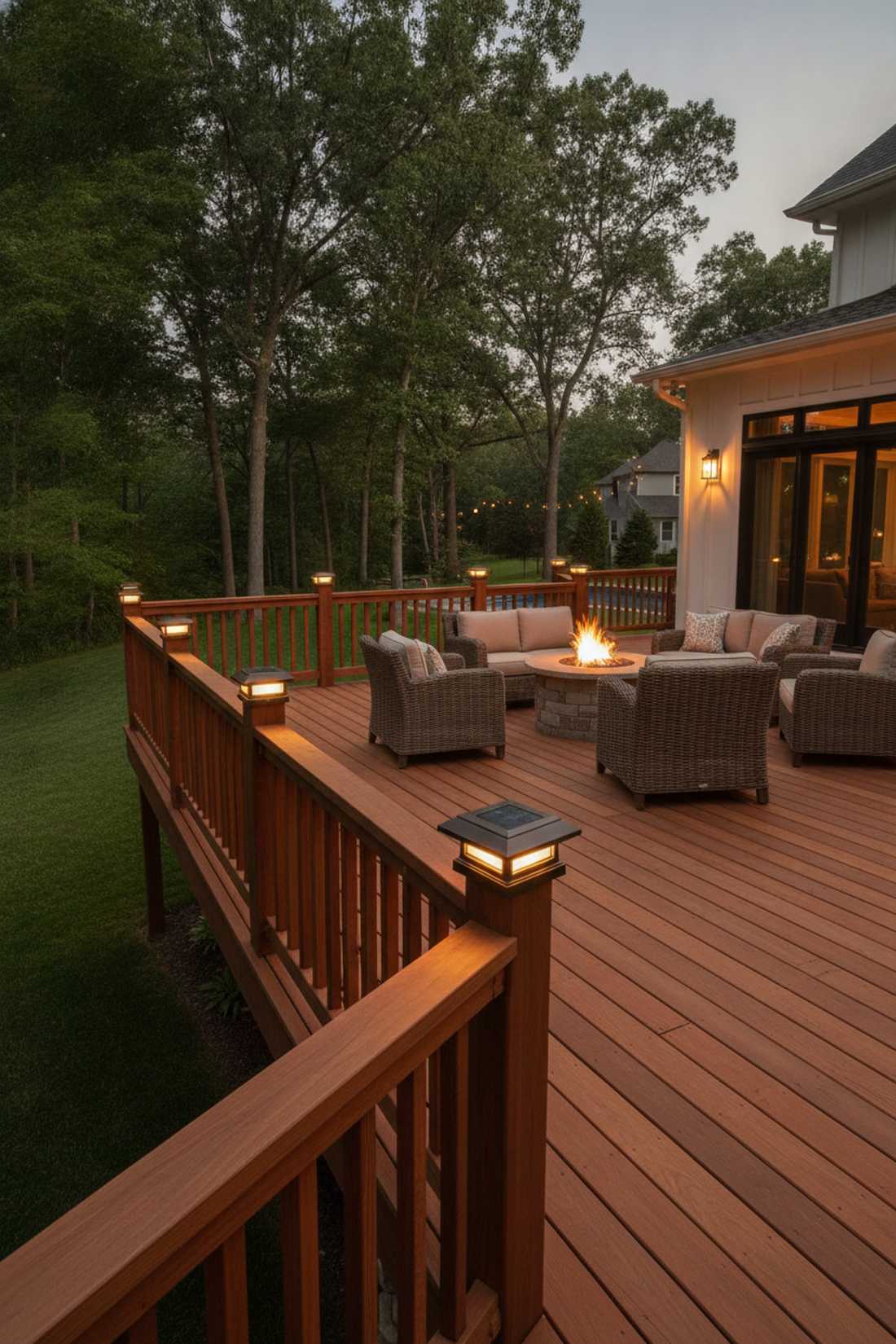 deck post cap lights