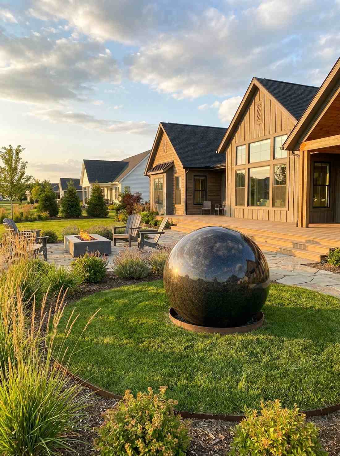 geometric sphere sculpture