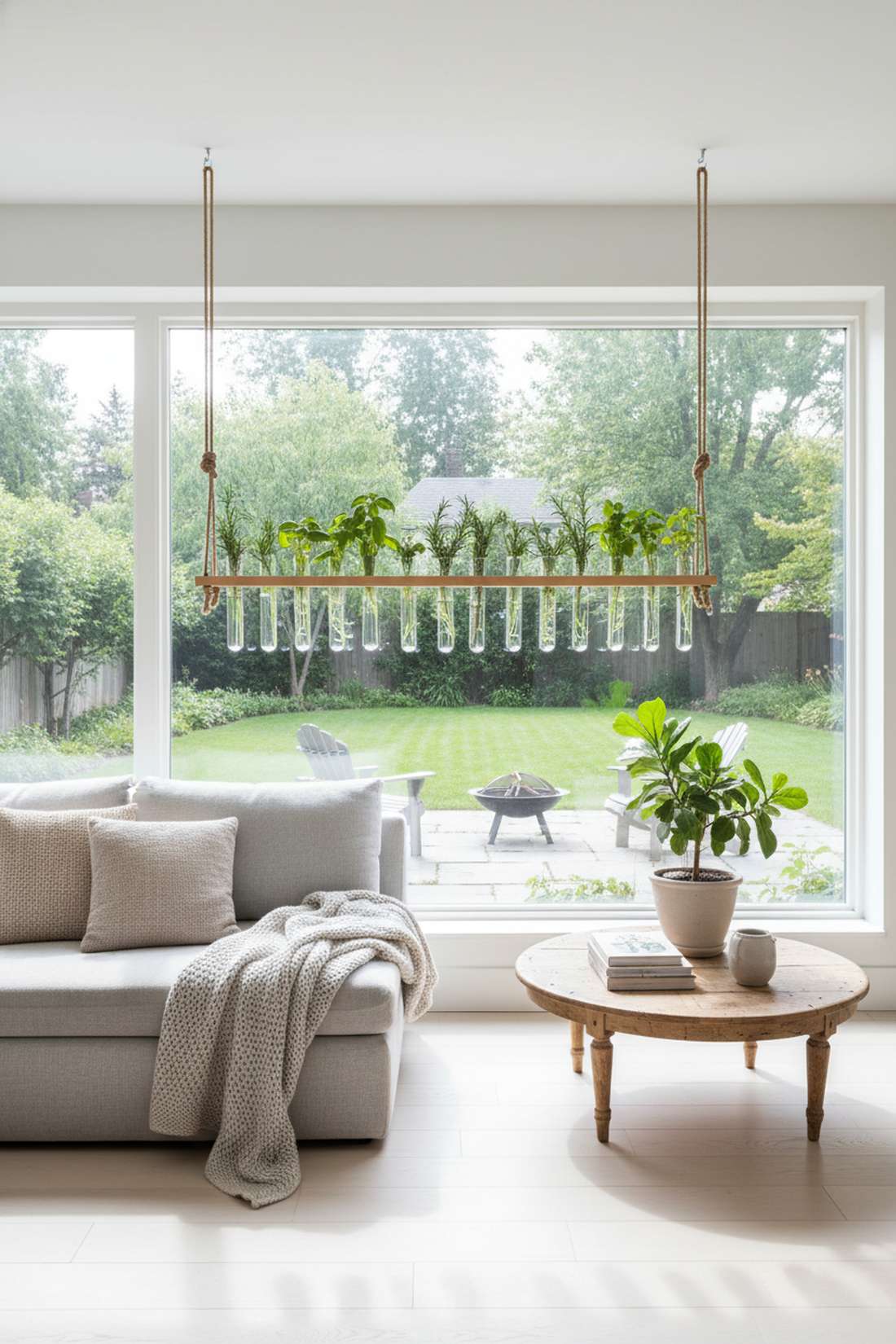 hanging test tube herb propagation rail