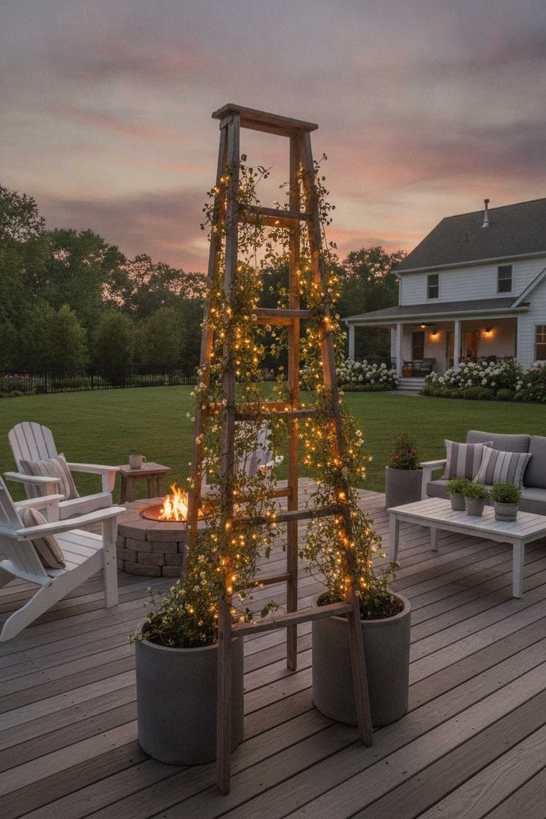 ladder trellis mobile screens