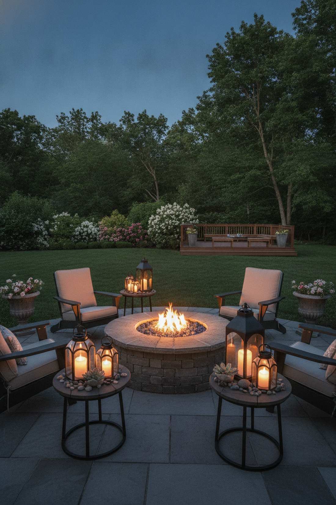 lanterns on side tables