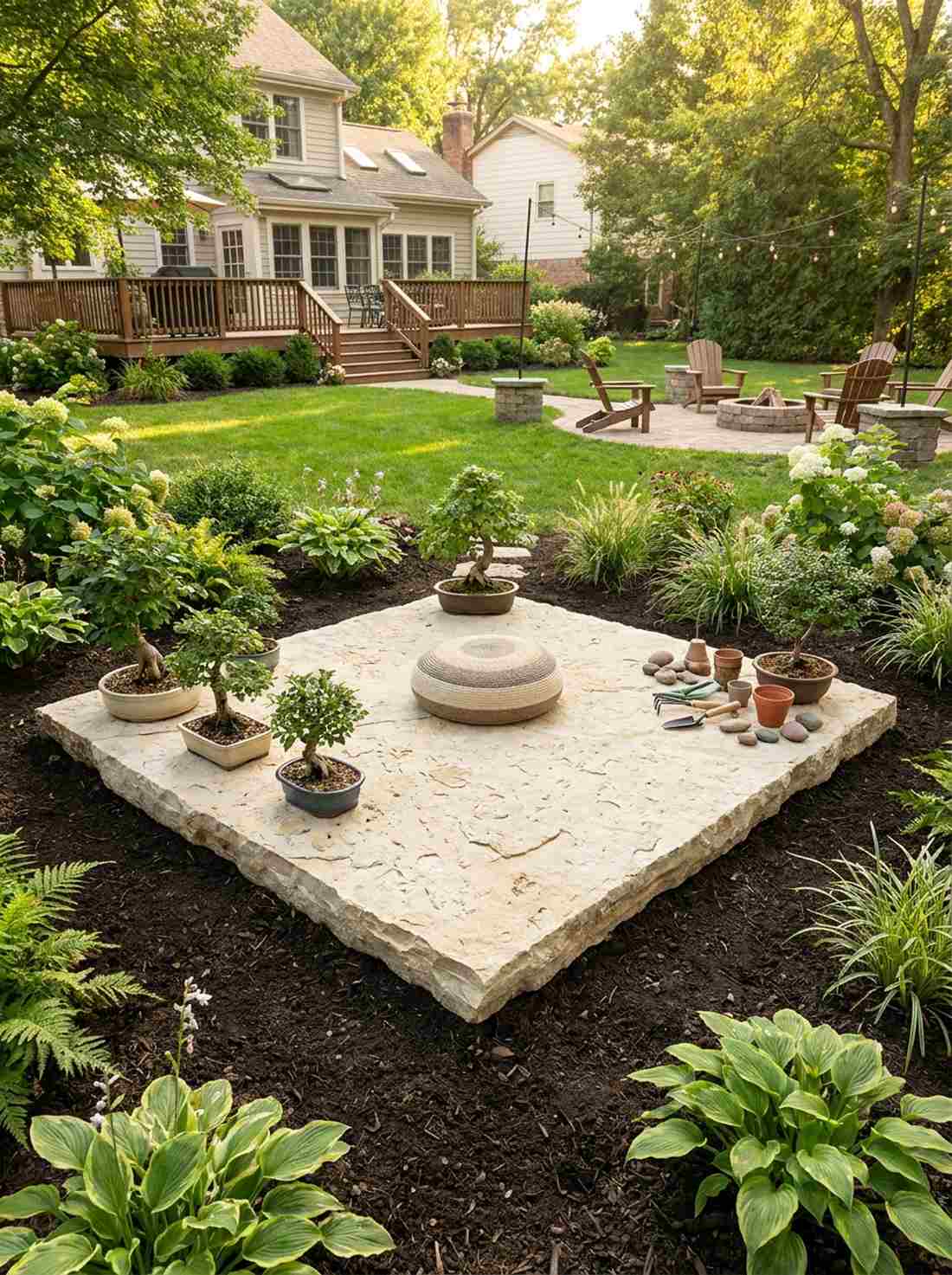 limestone platform base