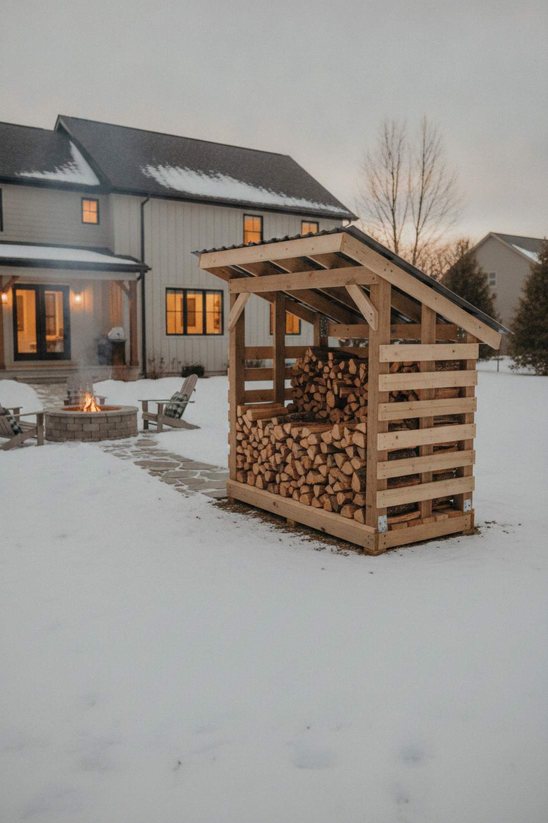 log storage shelter