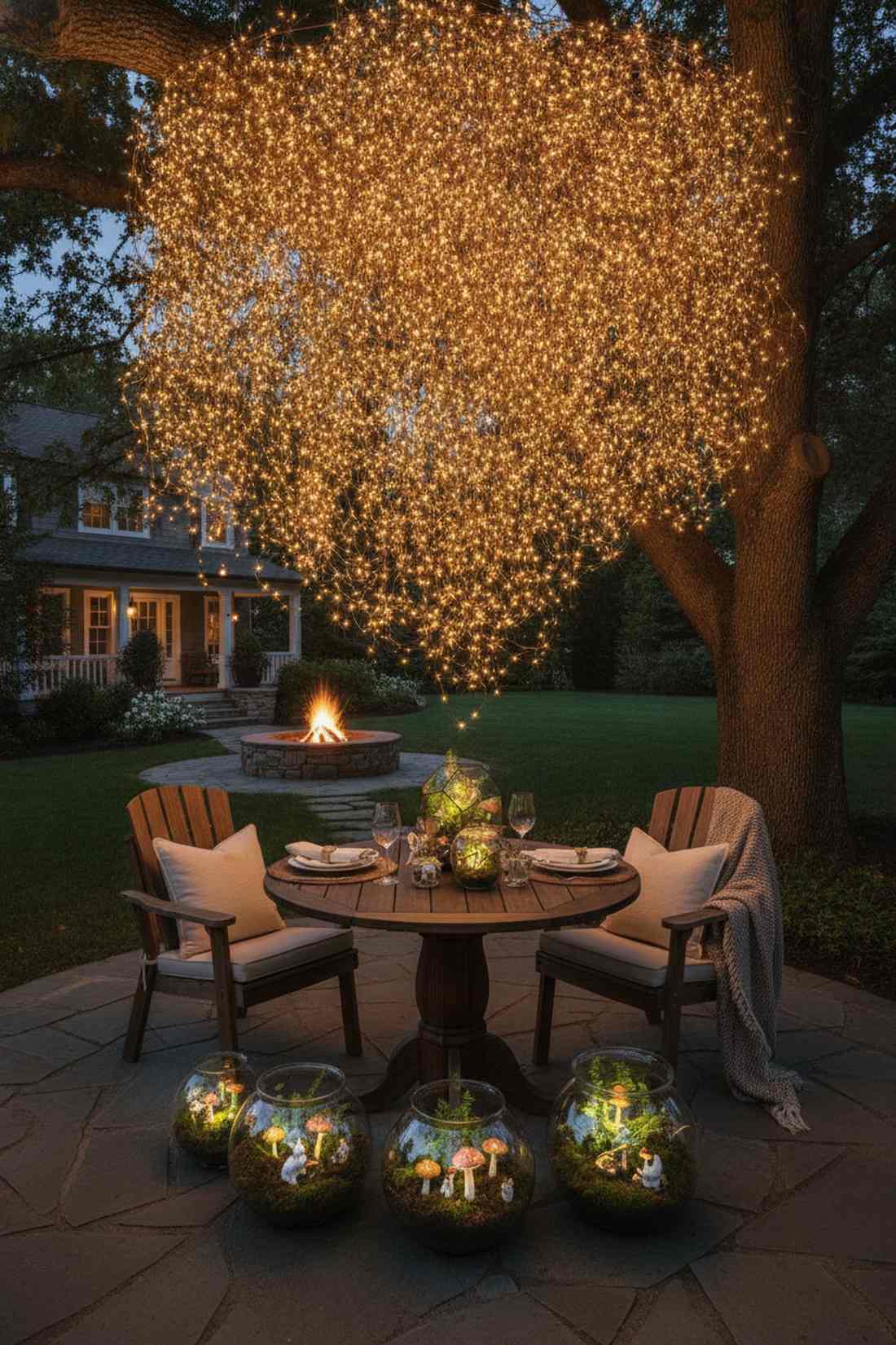 miniature fairy light clusters