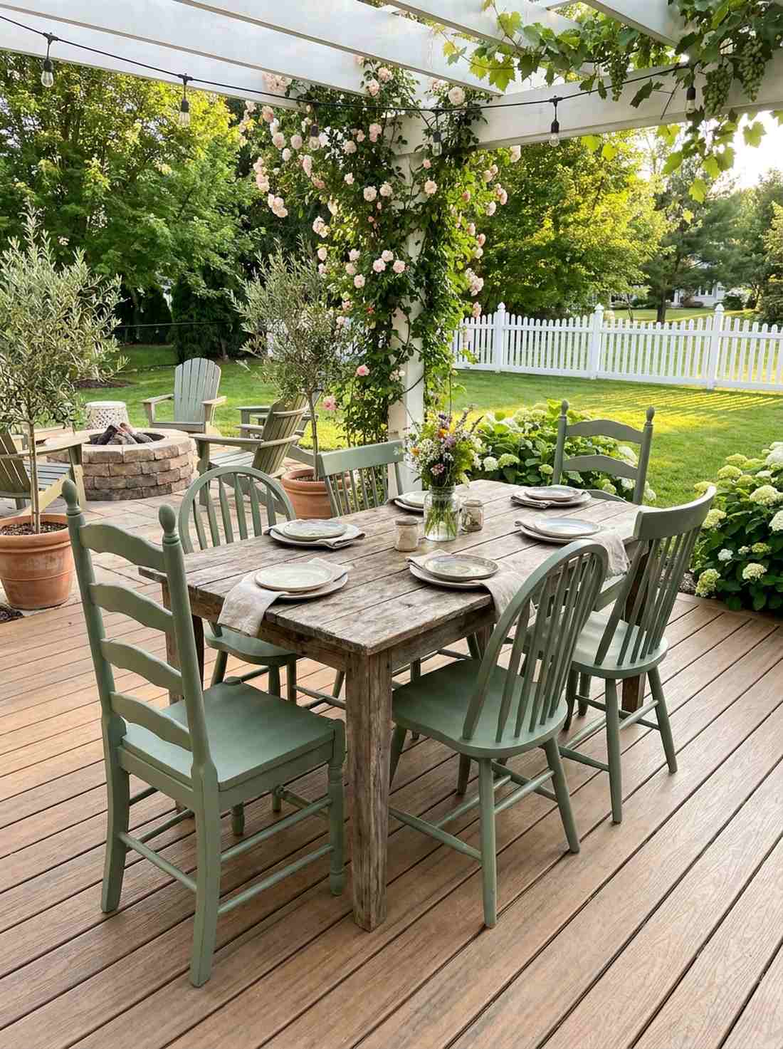 mix and match green dining chairs
