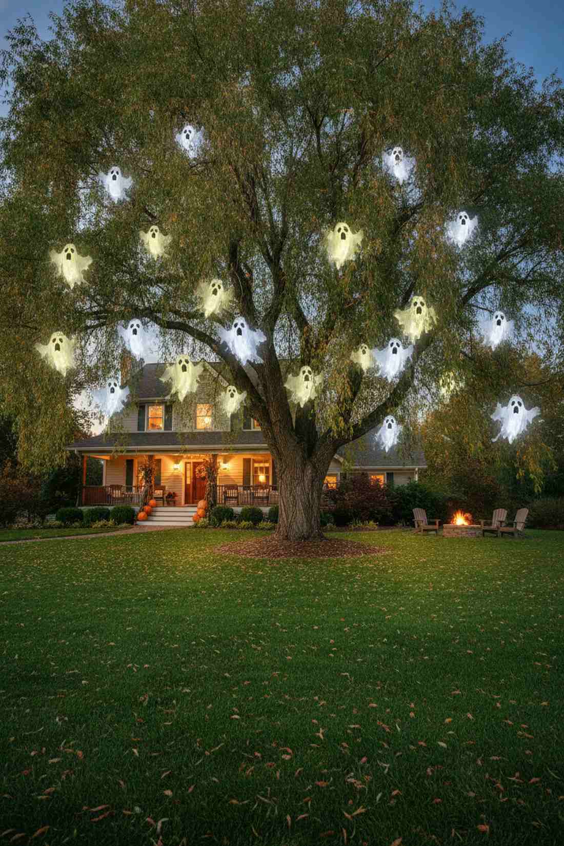 newspaper ghost lanterns