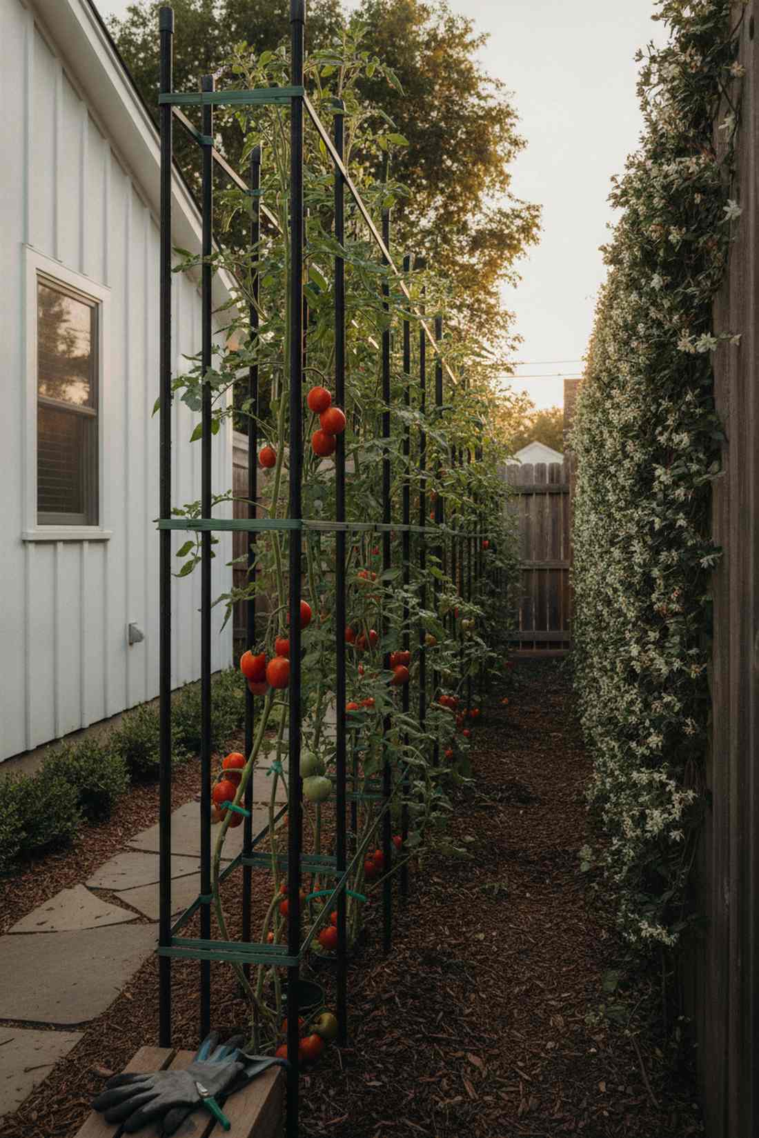 pea and sweet pea wigwams
