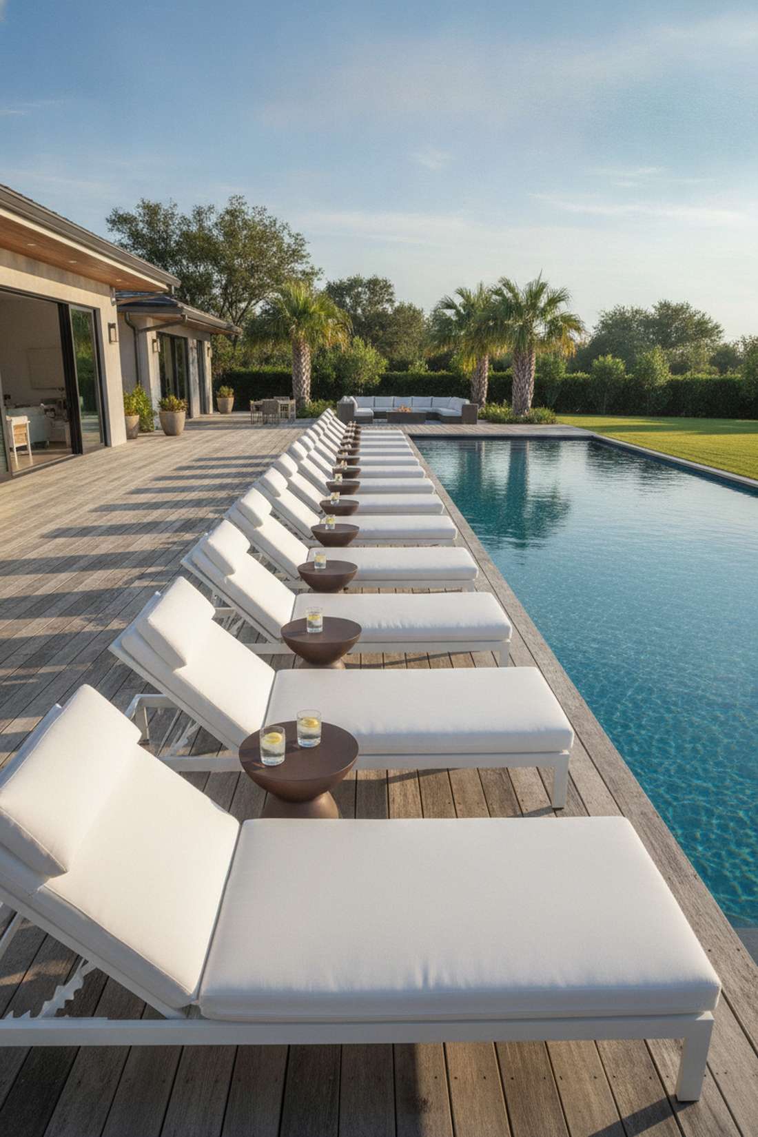 poolside furniture placement