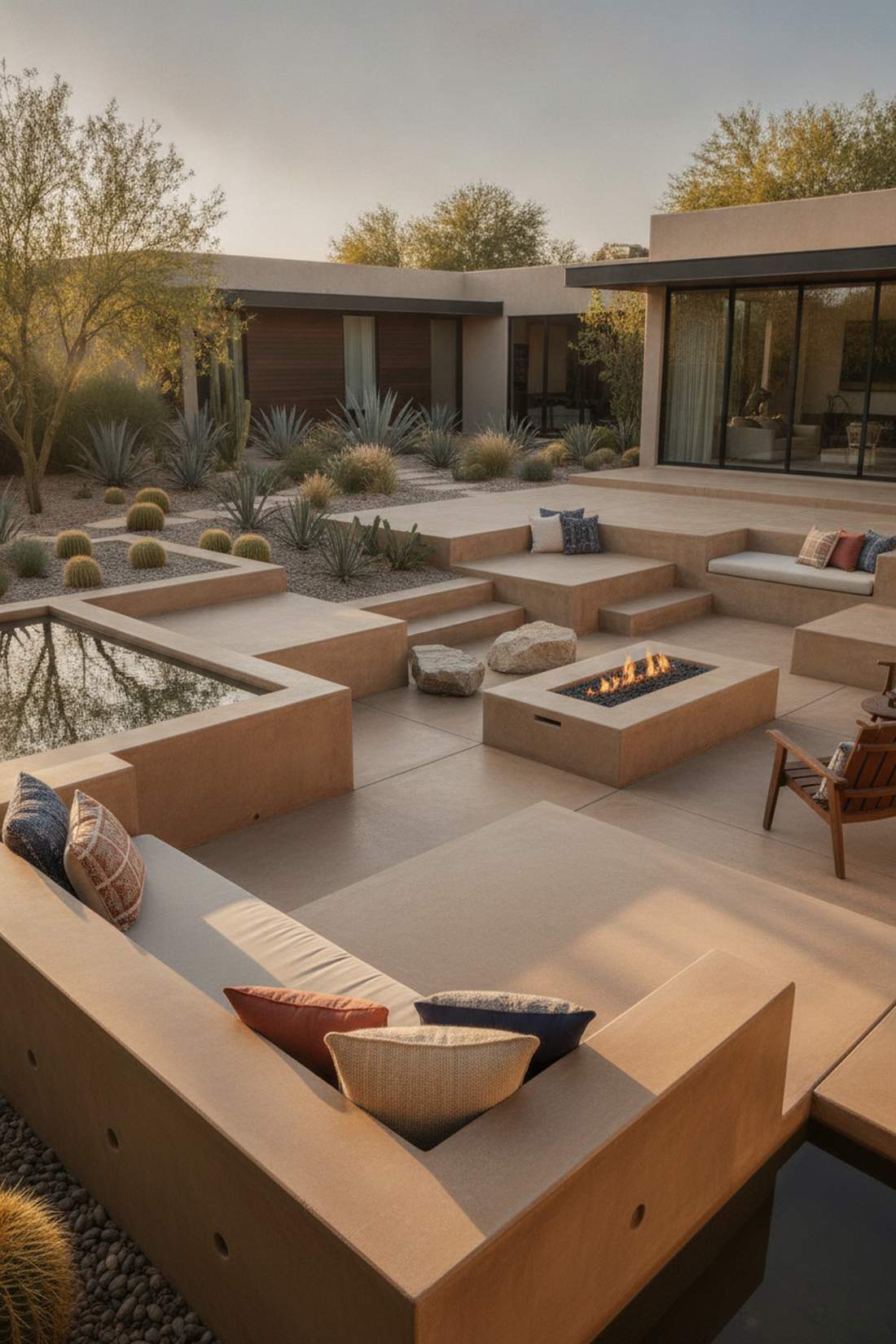 poured concrete with integral color