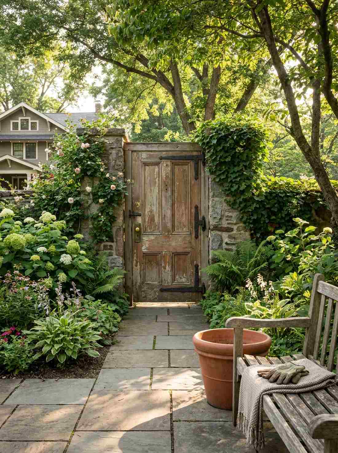 reclaimed door garden gate