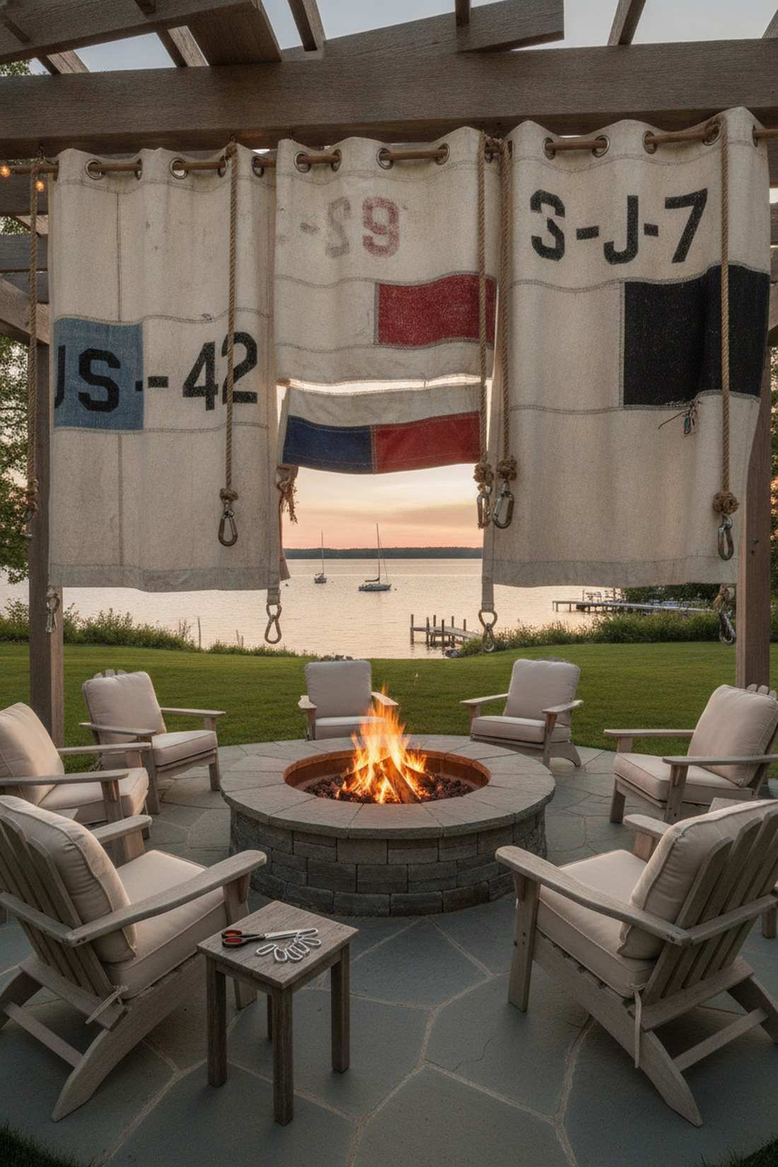 recycled sail fabric curtains